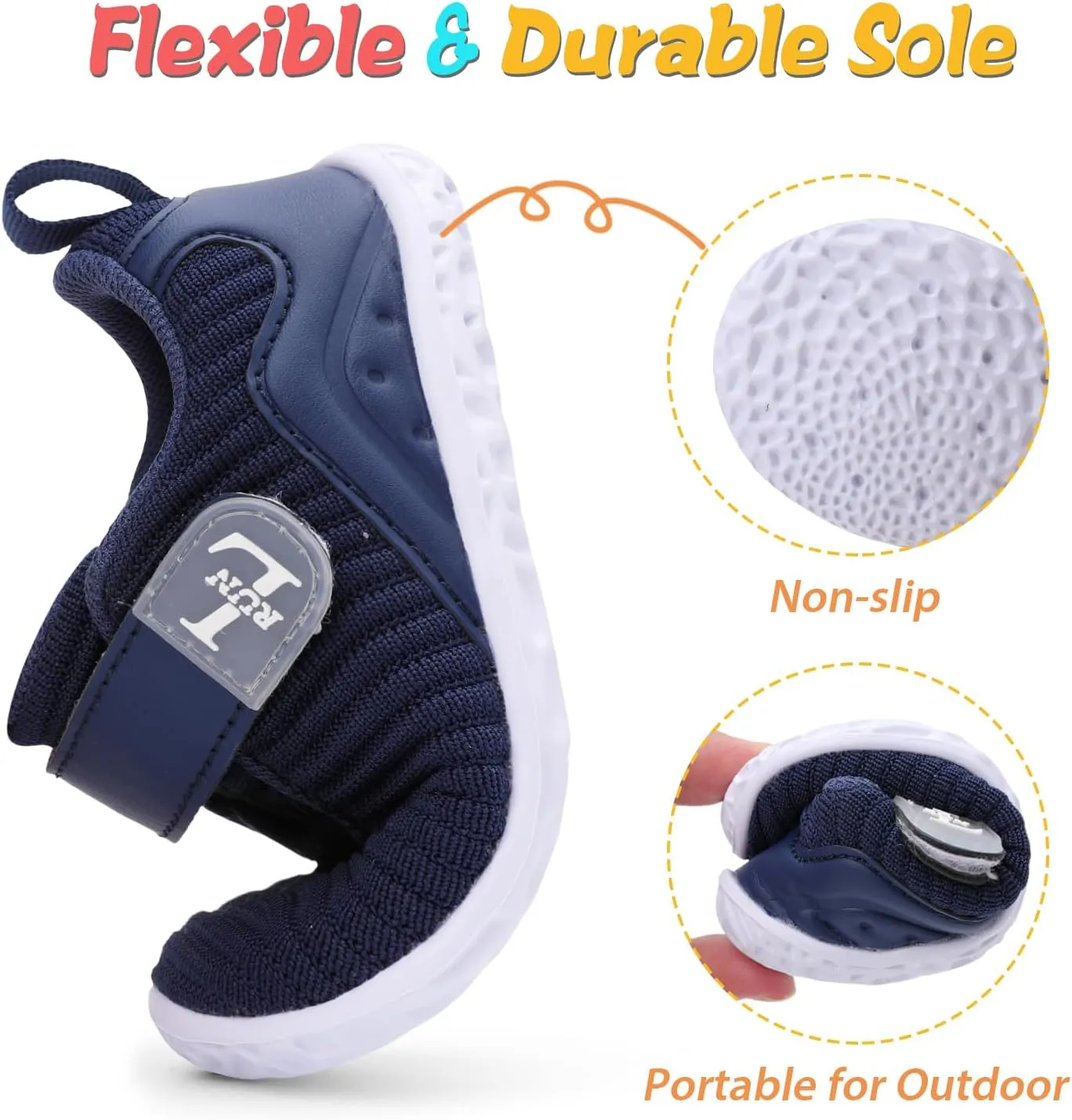 L-RUN Toddler Sneakers Boys Girls Lightweight Shoes Knit Kids Walking Shoes for Indoor Outdoor