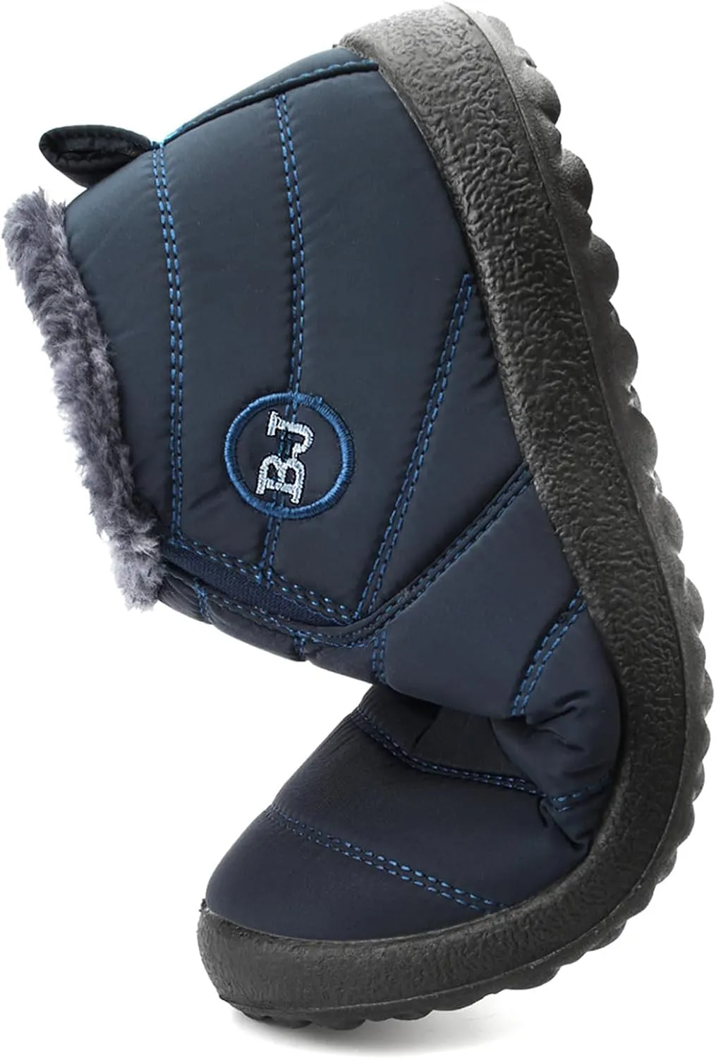 L-RUN Womens Winter Snow Boots Fur Lined Warm Ankle Boots Slip on Men's Snow Ankle Boots Lightweight Outdoor Footwear