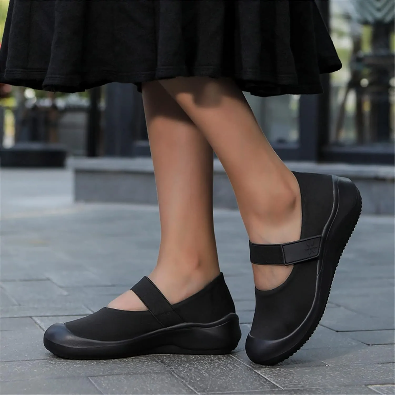 Ladies Summer Fashion Thin Lazy Breathable Thick Bottoming Hollowed Out Comfortable Outdoor Low Shoes for Women Casual (Black, 7.5)