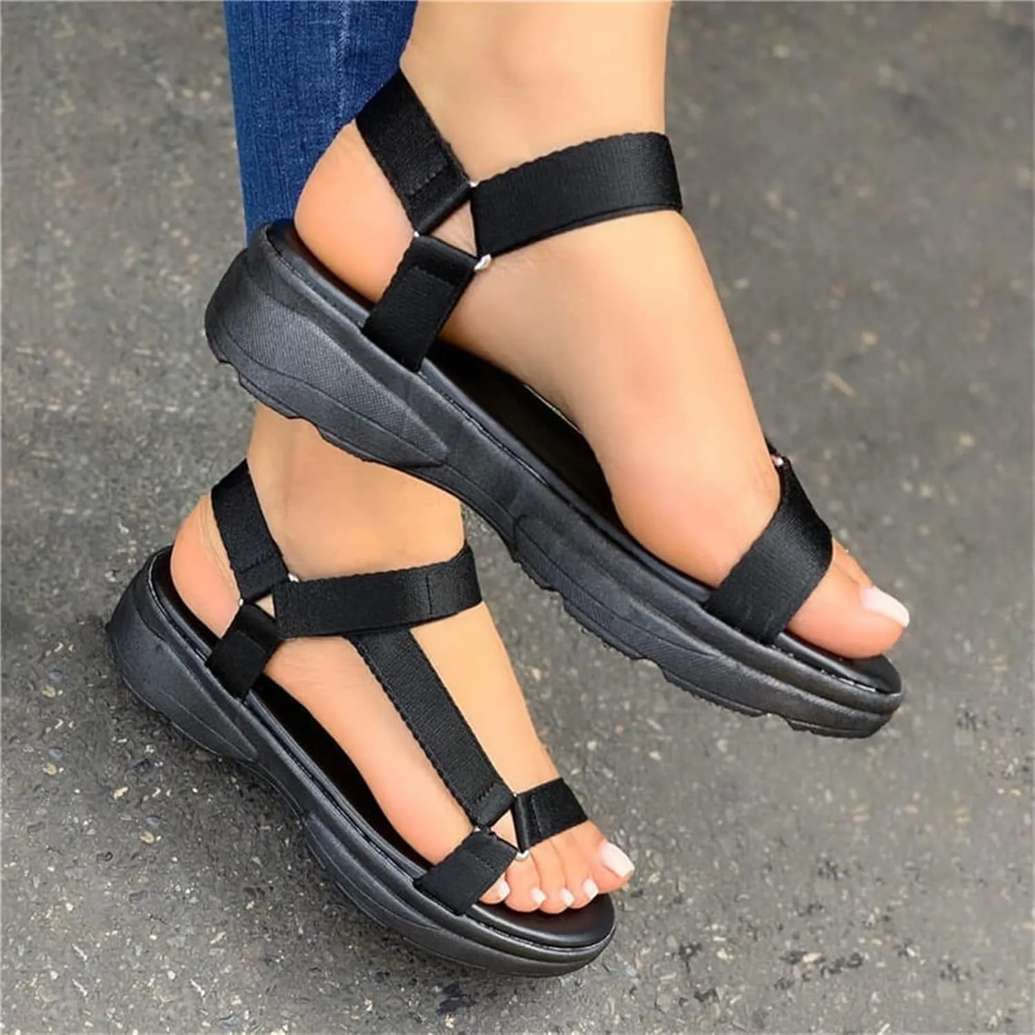 Ladmiple Sandals Women Dressy,Womens 2023 Boho Flats Sandal Open Toe Slippers Flip Flops Summer Casual Roman Beach Shoes