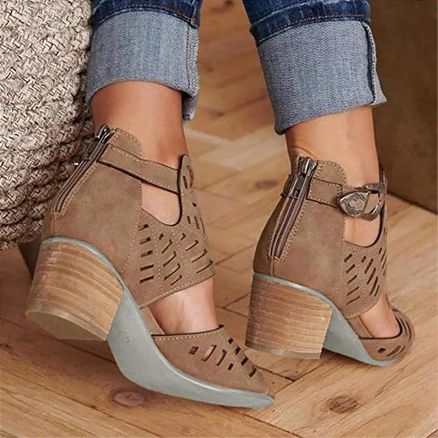 Ladmiple Summer Sandals for Women 2023 Platform Slip On Wedge Sandals Open Toe Casual Comfy Beach Party Mid Heeled Shoes
