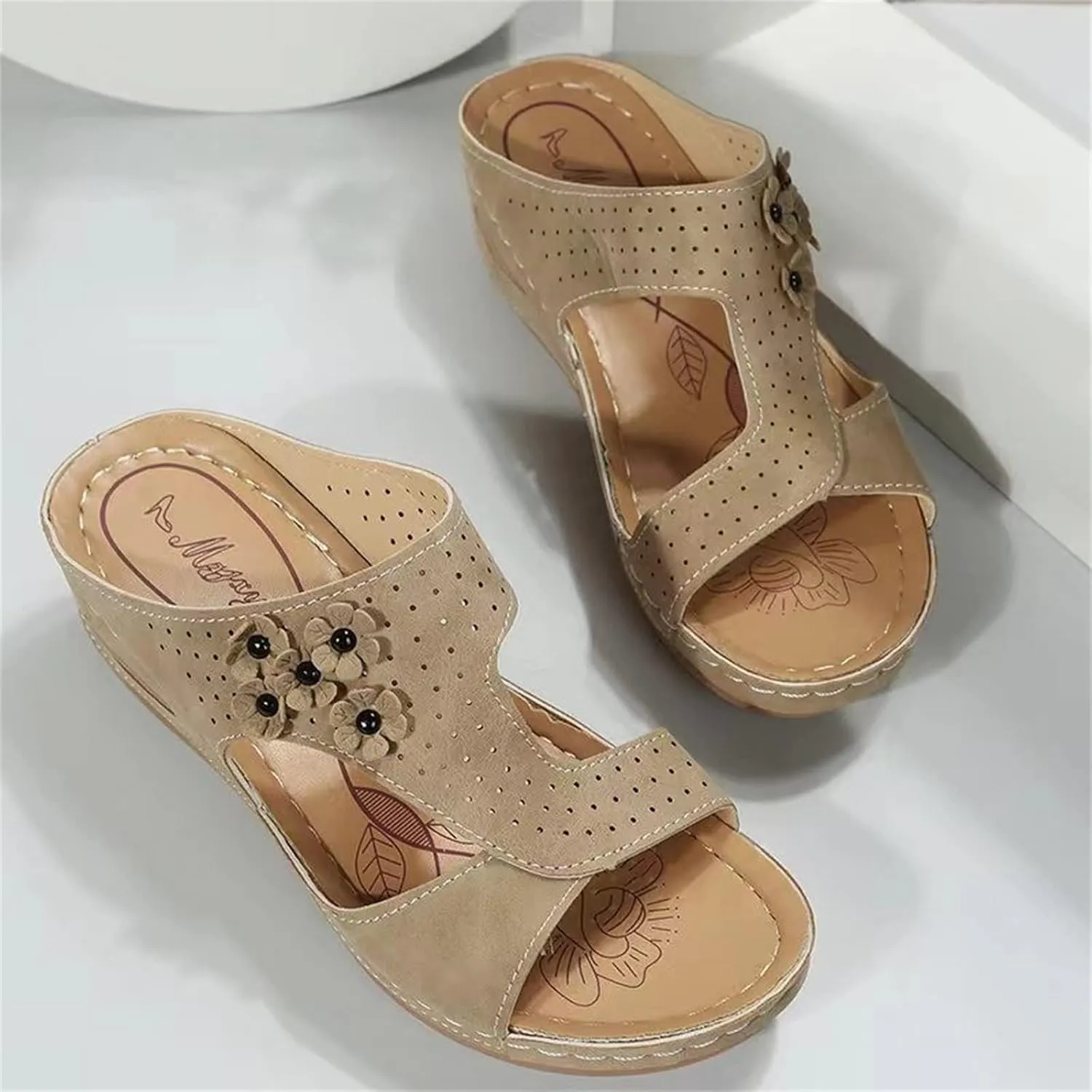 Ladmiple Summer Sandals For Women 2023 Trendy Dressy Casual Orthopedic Sandals Orthotic Flip Flops with Arch Support