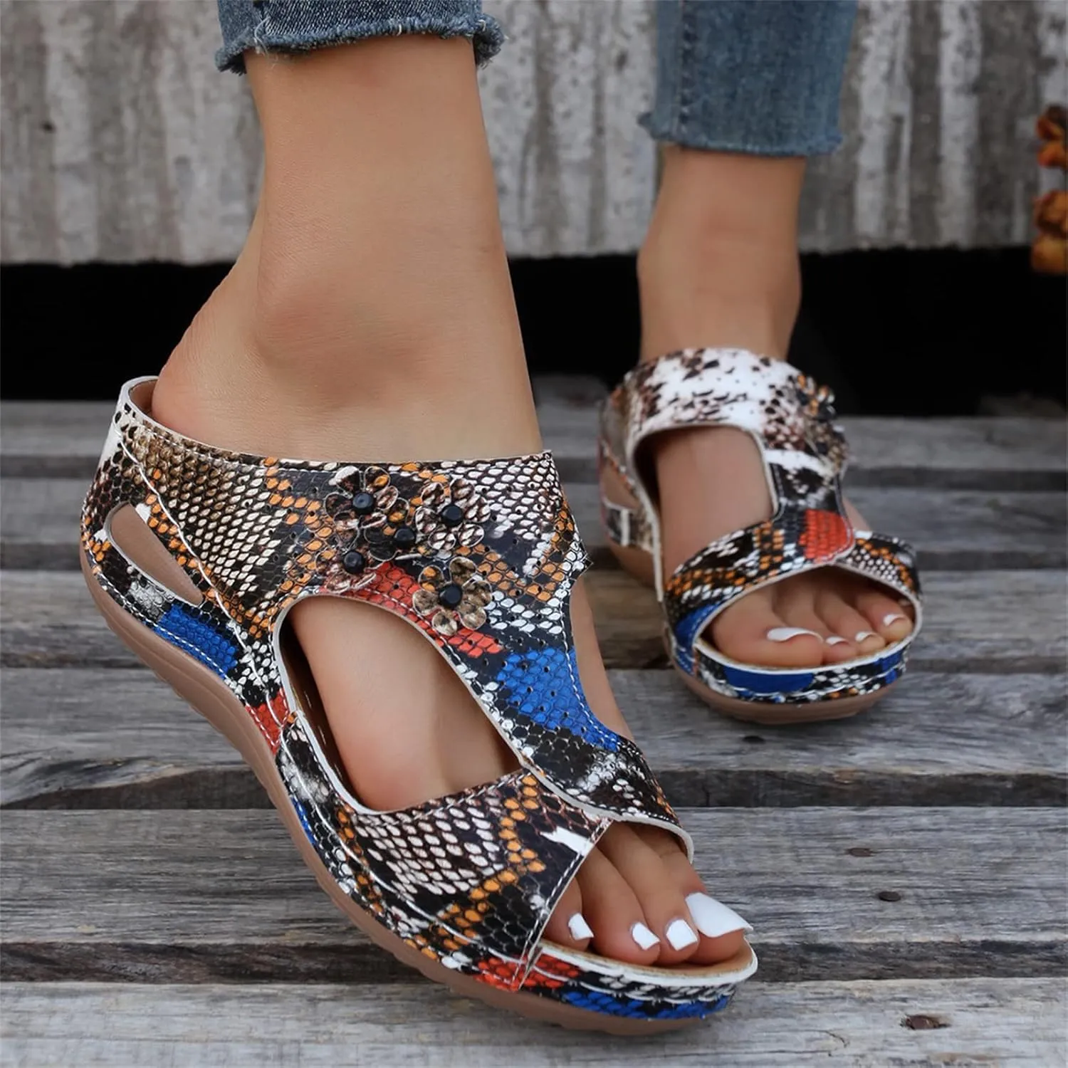 Ladmiple Summer Sandals For Women 2023 Trendy Dressy Casual Orthopedic Sandals Orthotic Flip Flops with Arch Support