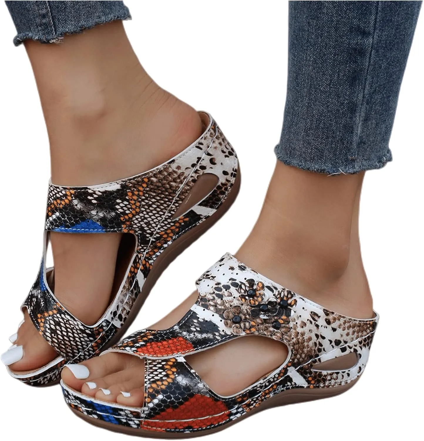 Ladmiple Summer Sandals For Women 2023 Trendy Dressy Casual Orthopedic Sandals Orthotic Flip Flops with Arch Support