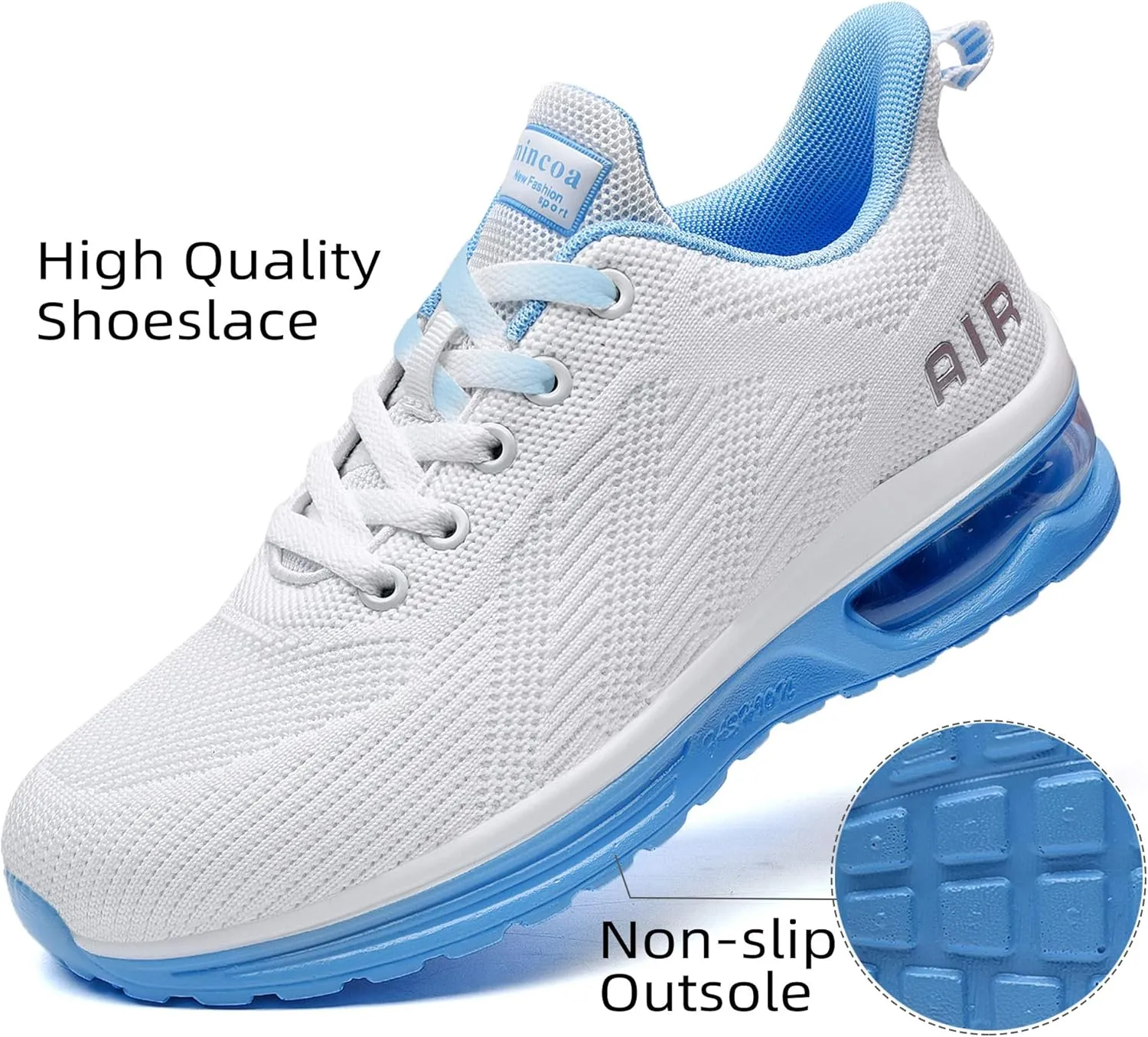 Lamincoa Womens Walking Shoes Lightweight Running Shoes Women’s Tennis Shoes Non Slip Air Shoes Breathable Mesh Air Cushion Sneakers for Gym Workout Sports