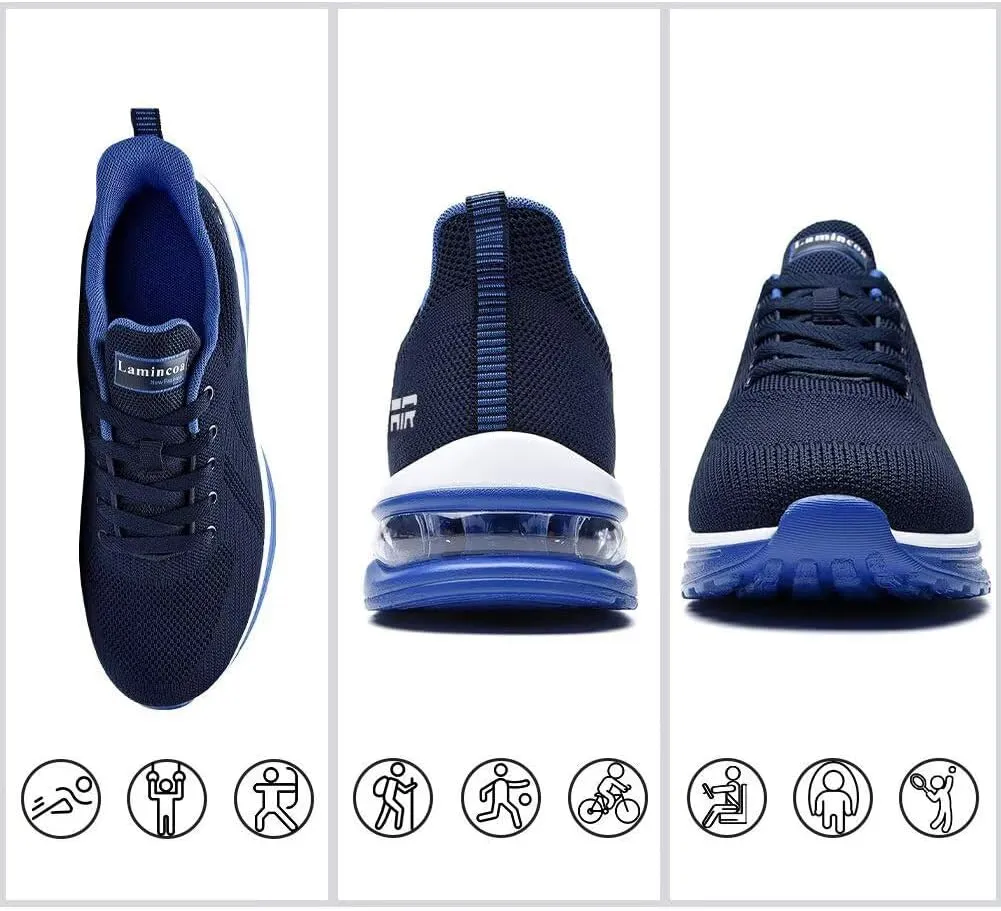 Lamincoa Womens Walking Shoes Lightweight Running Shoes Women’s Tennis Shoes Non Slip Air Shoes Breathable Mesh Air Cushion Sneakers for Gym Workout Sports