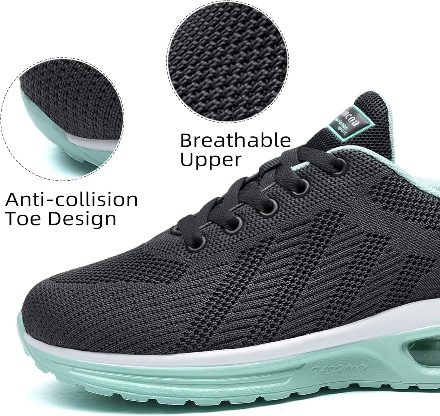 Lamincoa Womens Walking Shoes Lightweight Running Shoes Women’s Tennis Shoes Non Slip Air Shoes Breathable Mesh Air Cushion Sneakers for Gym Workout Sports