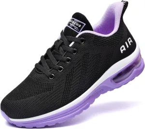 Lamincoa Womens Walking Shoes Lightweight Running Shoes Women’s Tennis Shoes Non Slip Air Shoes Breathable Mesh Air Cushion Sneakers for Gym Workout Sports