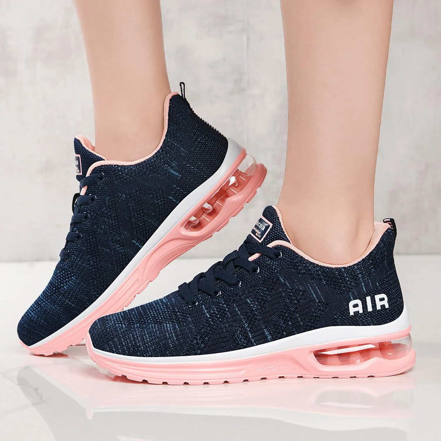 Lamincoa Womens Walking Shoes Lightweight Running Shoes Women’s Tennis Shoes Non Slip Air Shoes Breathable Mesh Air Cushion Sneakers for Gym Workout Sports