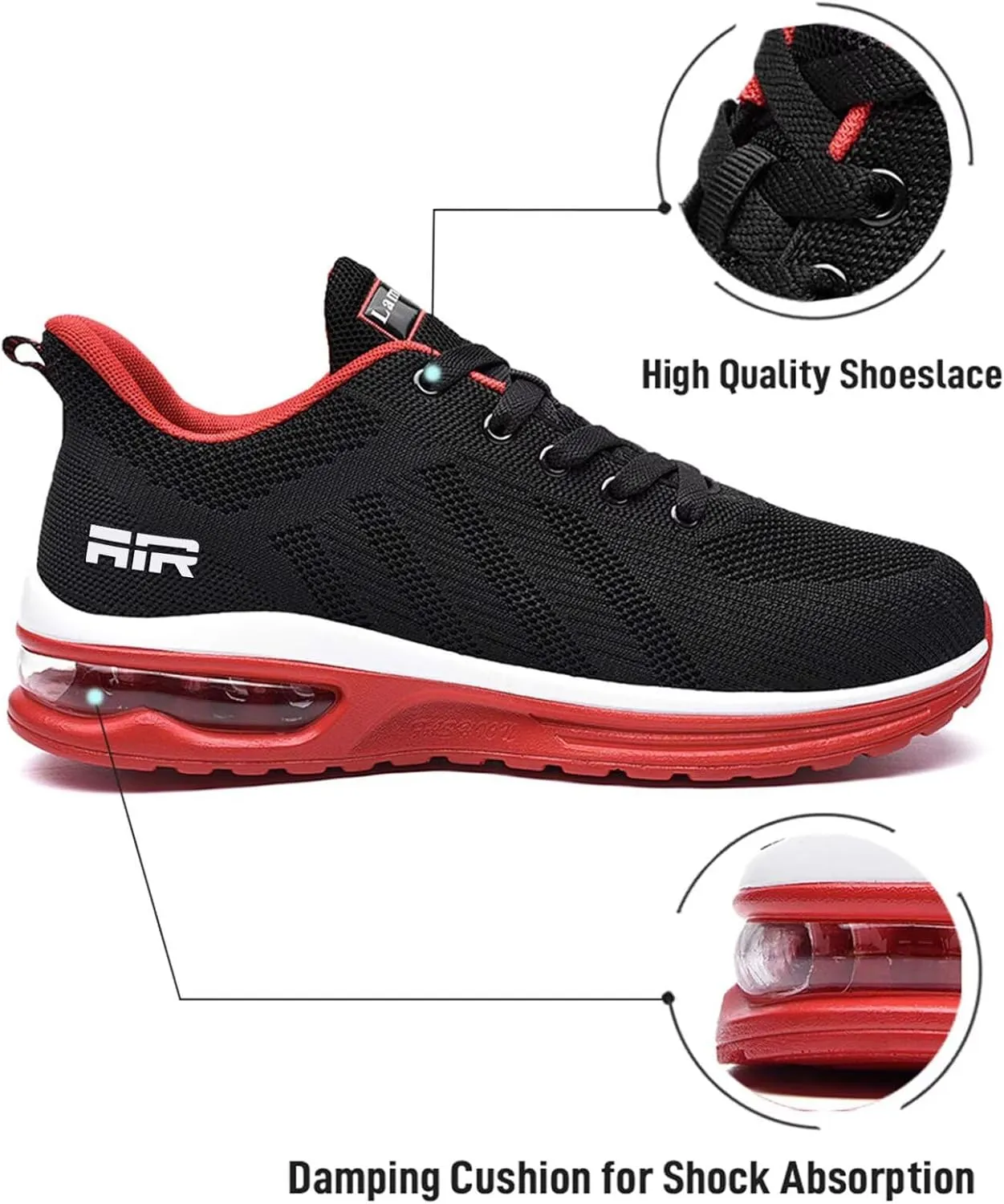 Lamincoa Womens Walking Shoes Lightweight Running Shoes Women’s Tennis Shoes Non Slip Air Shoes Breathable Mesh Air Cushion Sneakers for Gym Workout Sports