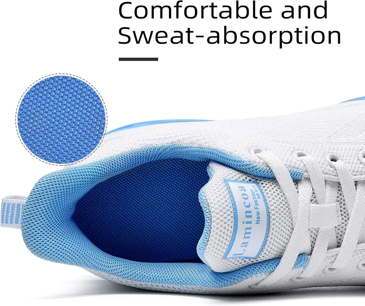 Lamincoa Womens Walking Shoes Lightweight Running Shoes Women’s Tennis Shoes Non Slip Air Shoes Breathable Mesh Air Cushion Sneakers for Gym Workout Sports