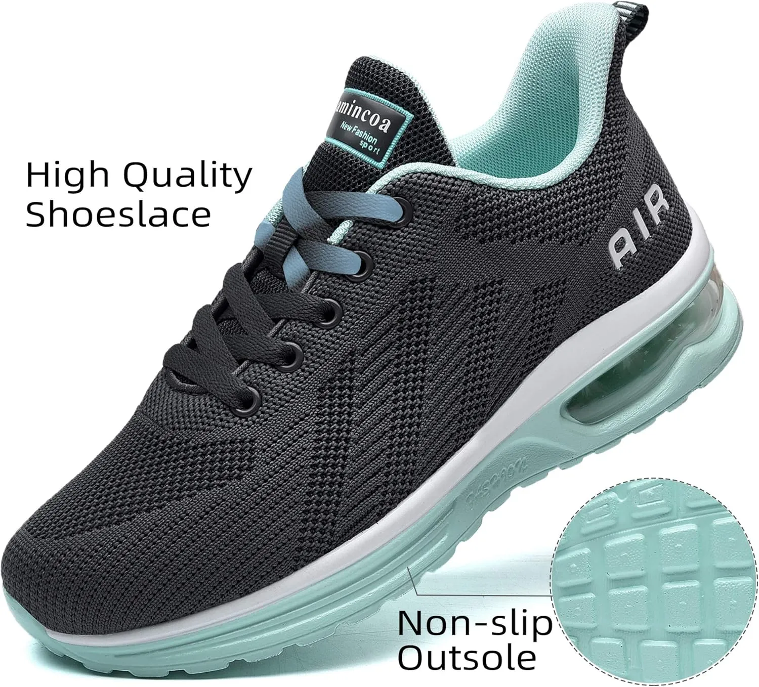 Lamincoa Womens Walking Shoes Lightweight Running Shoes Women’s Tennis Shoes Non Slip Air Shoes Breathable Mesh Air Cushion Sneakers for Gym Workout Sports