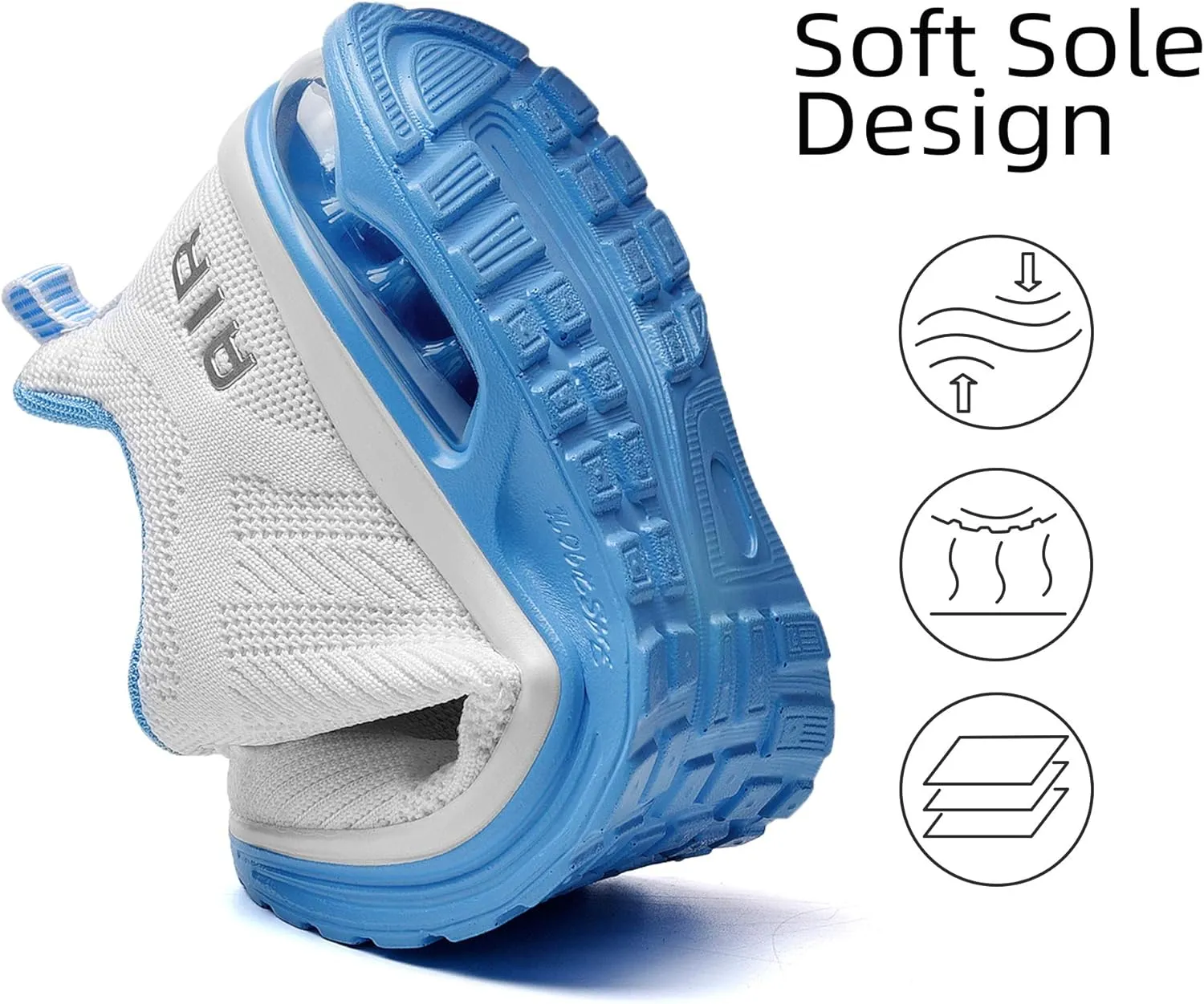 Lamincoa Womens Walking Shoes Lightweight Running Shoes Women’s Tennis Shoes Non Slip Air Shoes Breathable Mesh Air Cushion Sneakers for Gym Workout Sports