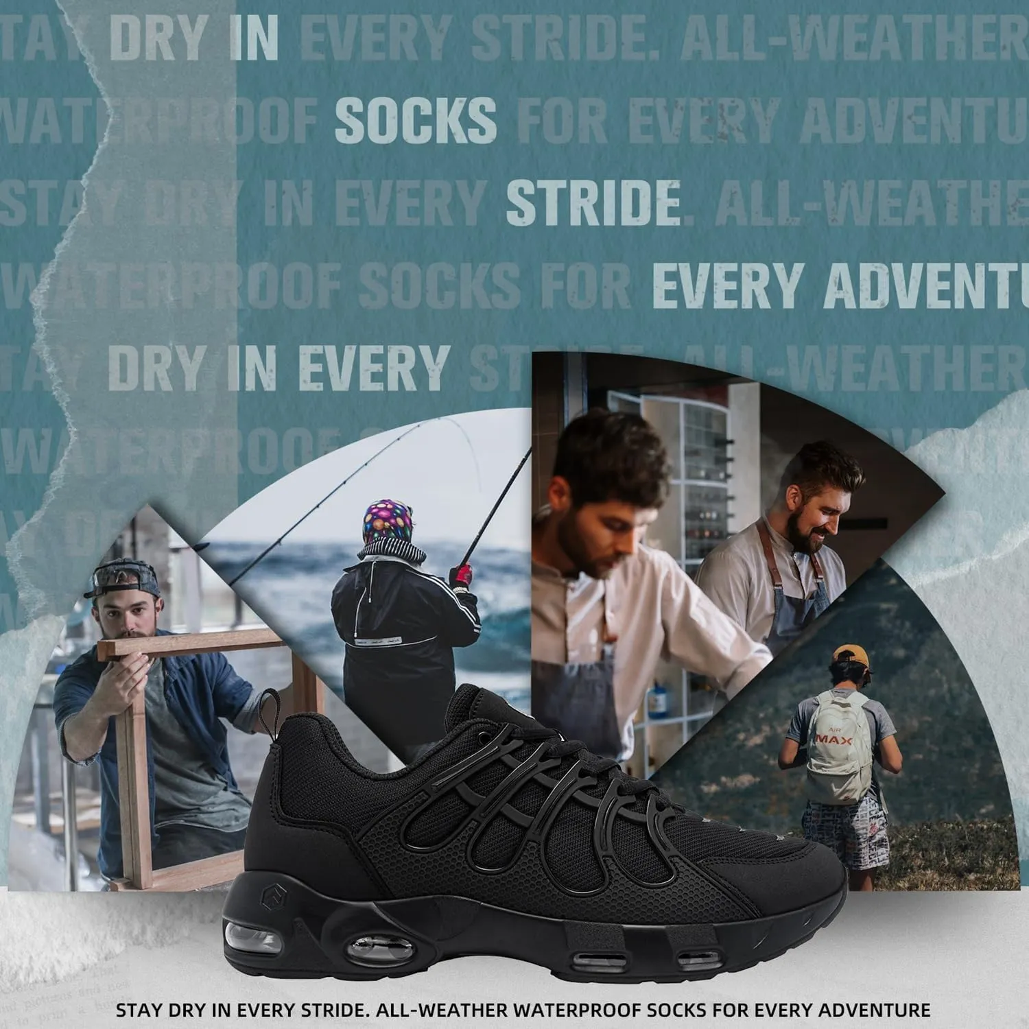 LARNMERN Non Slip Work Shoes for Men Slip Resistant Sneakers Casual Comfort Walking Mens Chef Kitchen Breathable Air Cushion Wide Width