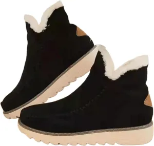 Lausiuoe Winter Shoes For Women 2022 Sneakers Women Snow Boots Winter Shoes with Fur Lined Warm Slip On Boots for Women Casual Fashion Trendy Comfortable Outdoor Anti Slip Fuzzy Booties 2022