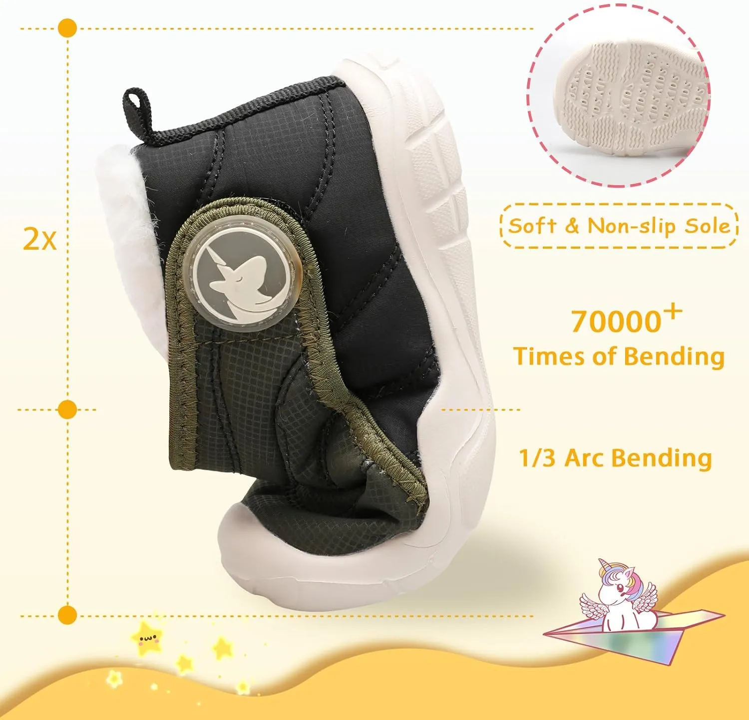 LeIsfIt Toddler Boots Girls Boys Winter Boots Cozy Fleece Snow Boots Indoor Outdoor Warm Shoes