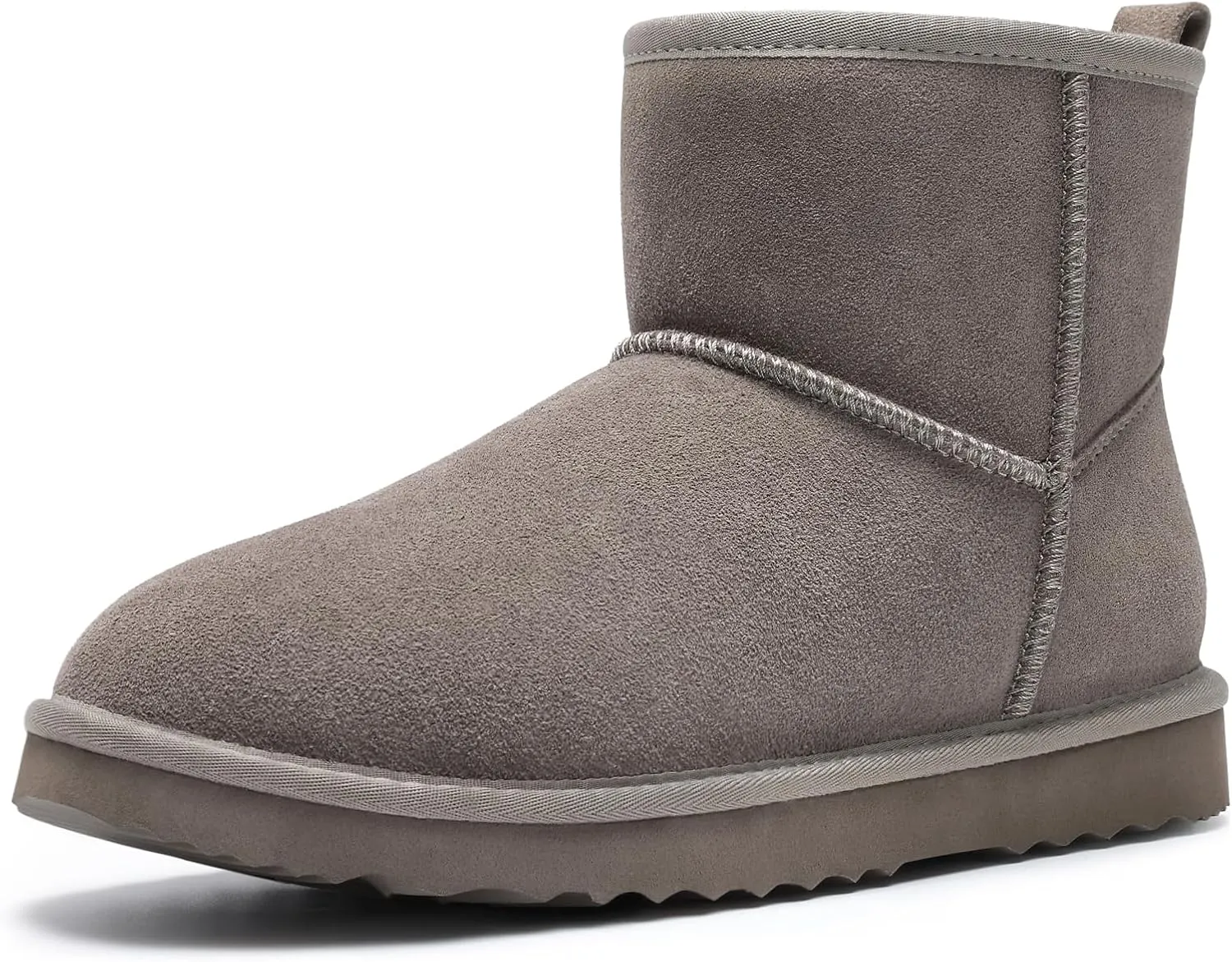Litfun Suede Mini Boots for Women Winter Warm Fuzzy Boots Comfort Snow Boots with Fur Lined