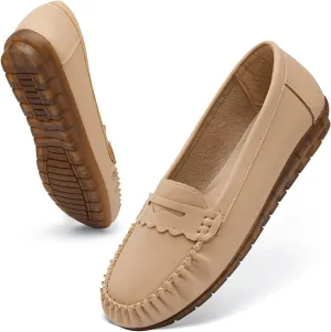 Loafers for Women PU Leather Penny Women's Loafers&Slip-ons Soft Rubber Sole Shoes Standing for a Long time