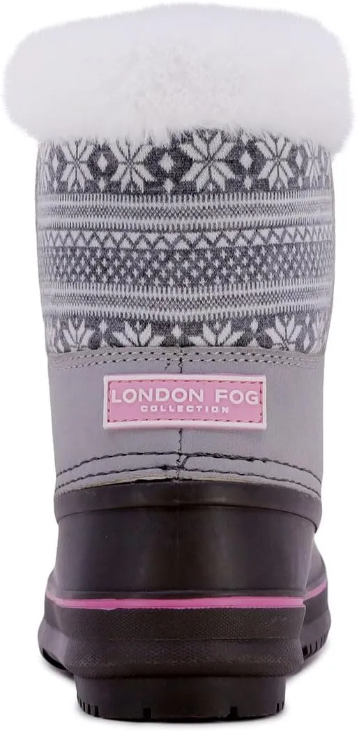 LONDON FOG Girls Tottenham Cold Weather Warm Lined Snow Boot