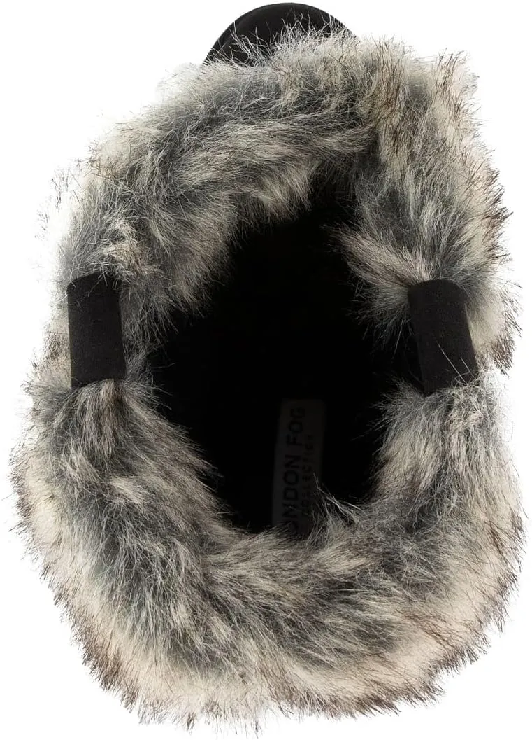 LONDON FOG Womens Patty Cold Weather Snow Boot Warm Lined Winter Boots Faux Fur