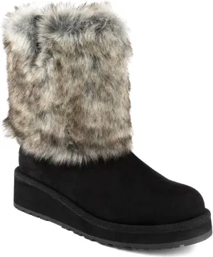 LONDON FOG Womens Patty Cold Weather Snow Boot Warm Lined Winter Boots Faux Fur