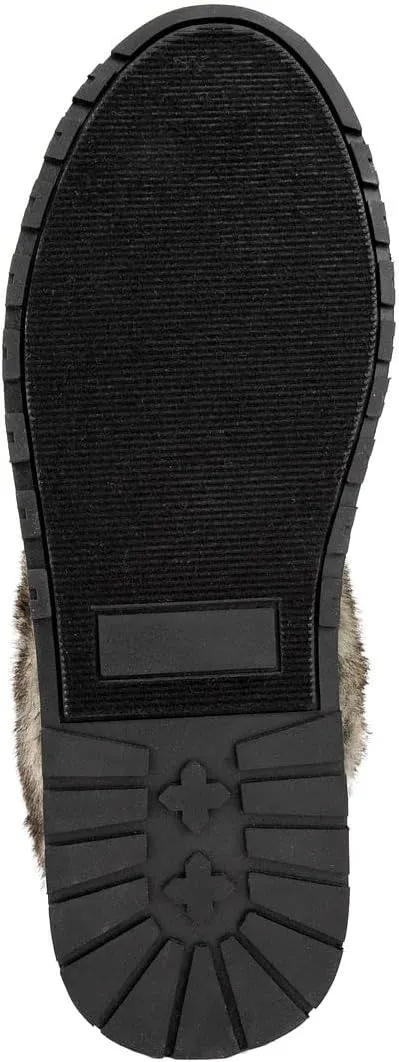 LONDON FOG Womens Patty Cold Weather Snow Boot Warm Lined Winter Boots Faux Fur