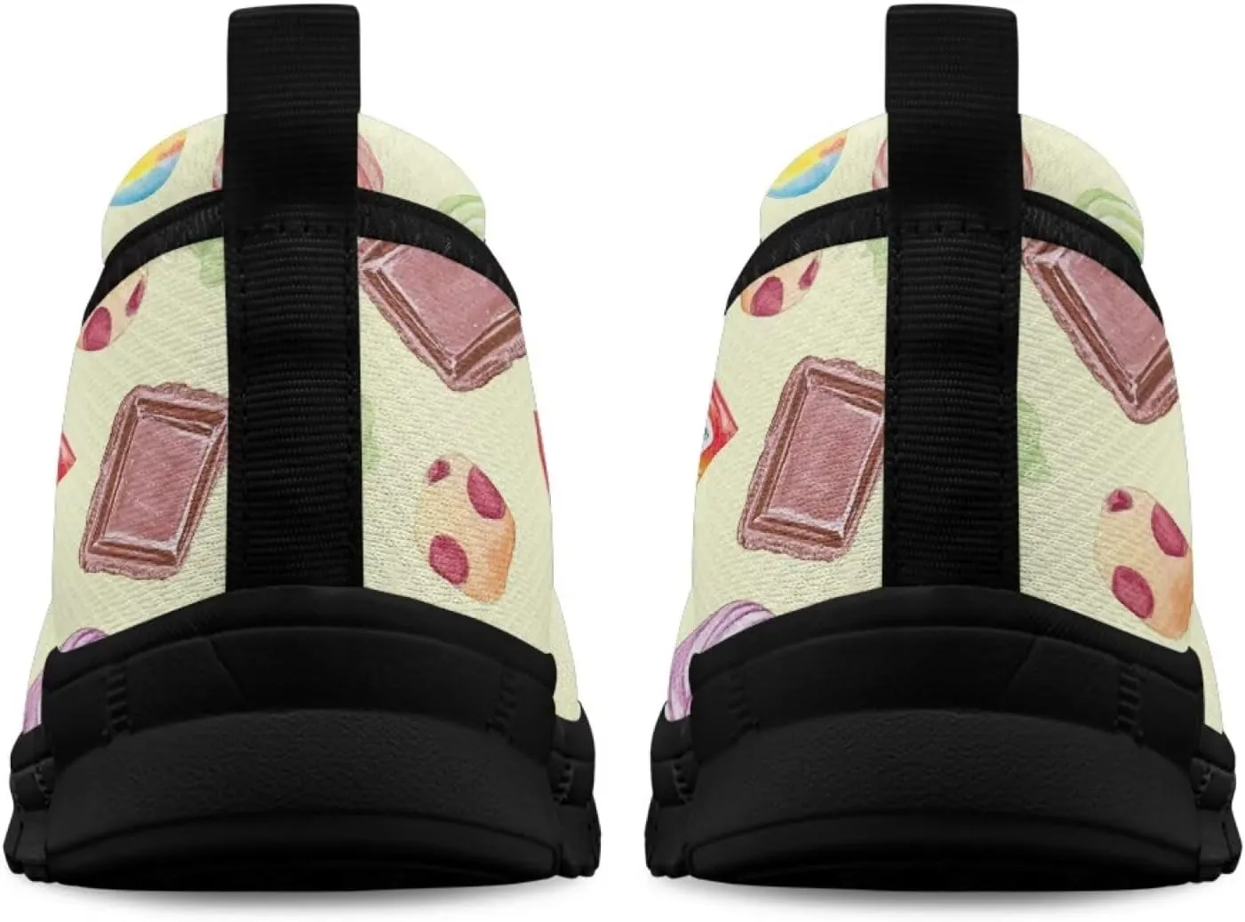 Low Cut Sneakers Casual Dressy Loafers for Women Comfortable Round Toe Soft Sneaker Food Print Athletic Slip-On Casual Walking Shoe