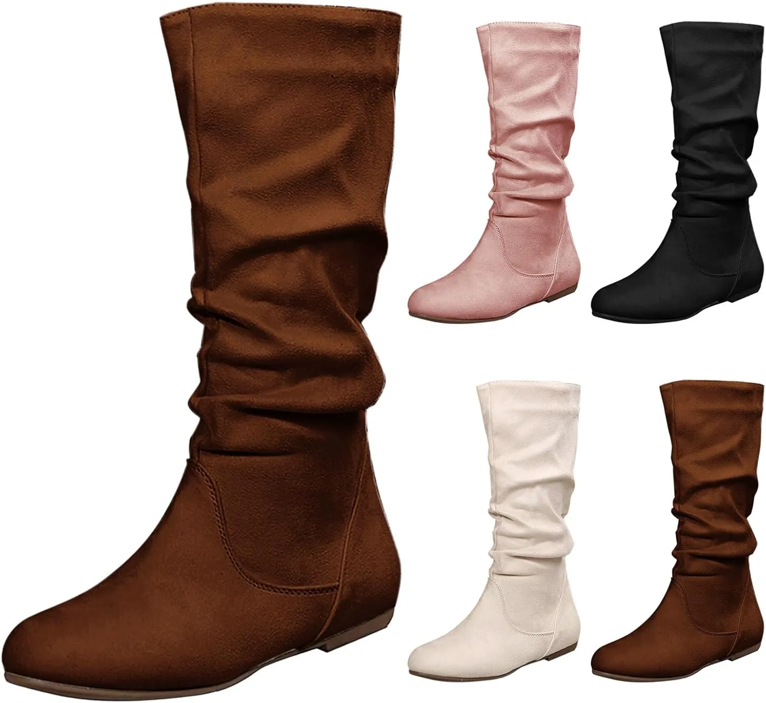 Low Heel Pointed Toe Lace Up Chukka Ankle Boots Flats Fall Winter Booties Casual Dress Shoes High Heel Boots