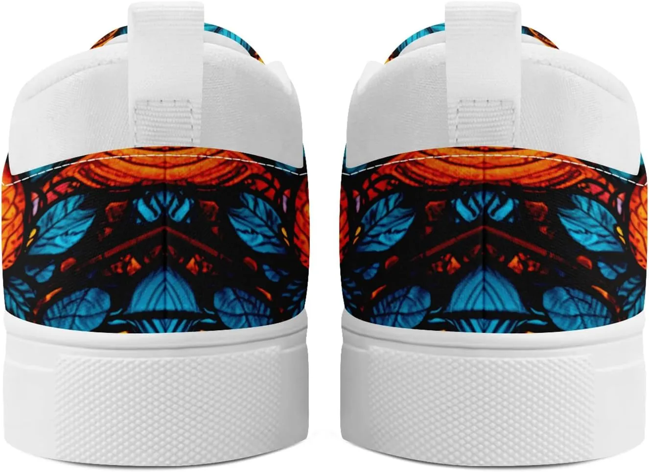 Low-top Slip-On Sneakers for Men, Women's Comfortable Flat Canvas Shoes Casual Loafers with Graffiti Style Design