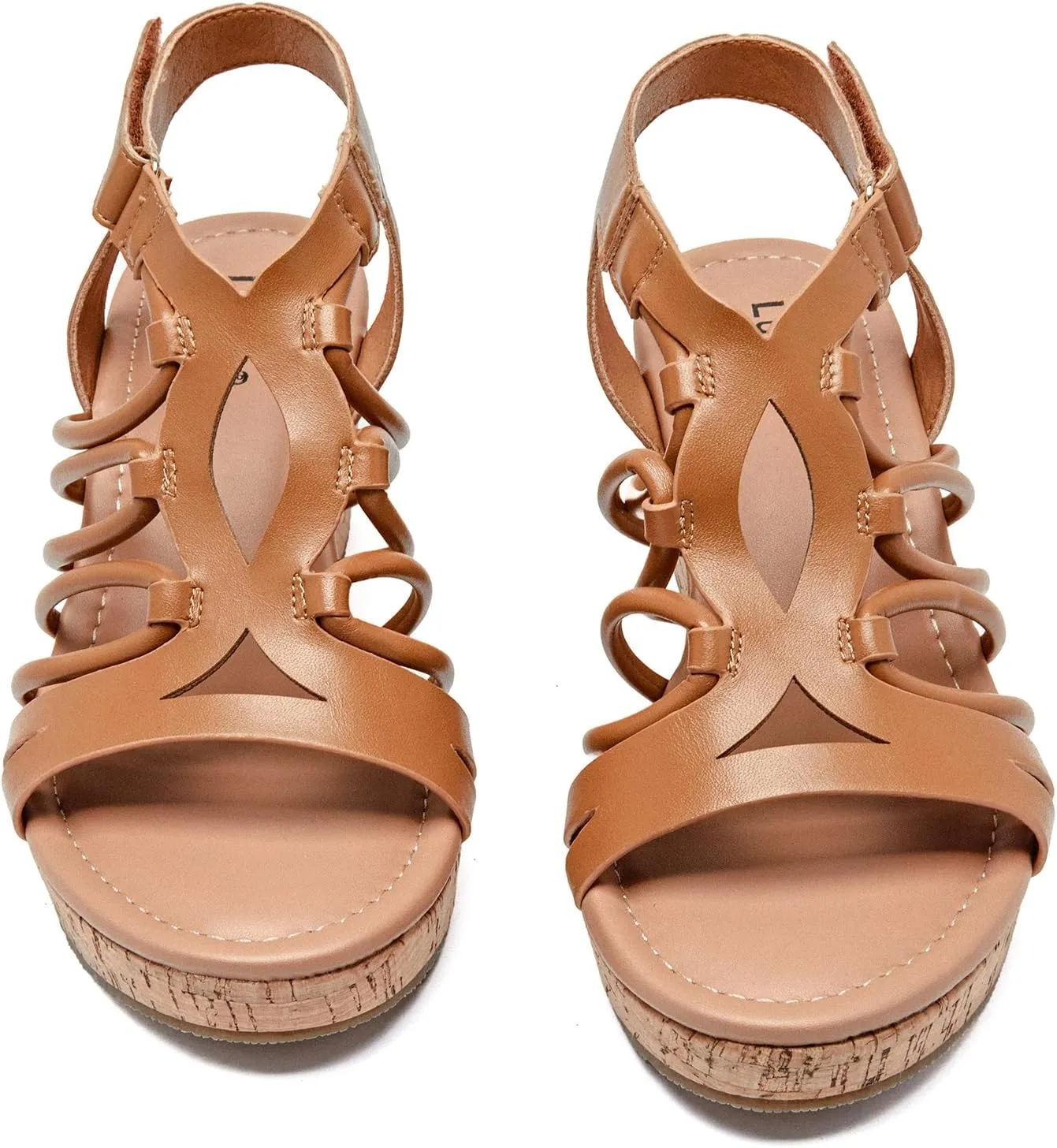 Luoika Women's Wide Width Wedge Sandals, Ankle Strap Open Toe Platform Wedge Pump Heel Women's Sandals Concise Casual Summer Shoes.