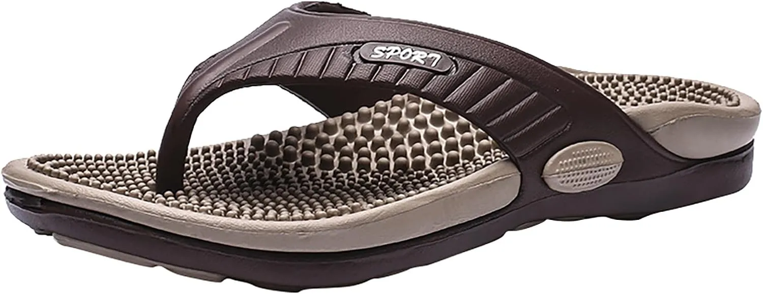 Massage Flip Flops for Men Acupressure Sandals Massage Slippers Plantar Fasciitis Heel Arch Walking Sandals Women