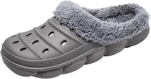 Meidiastra Women’s Mens Fur Lined Clogs Slipper Lightweight Waterproof House Slippers