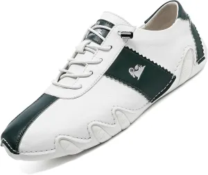 Men Casual Leather Handmade Slip-on Loafers Fashion Walking Low Top Flats Dress Sneakers Classic Driving Business Work Softsole Mocassins
