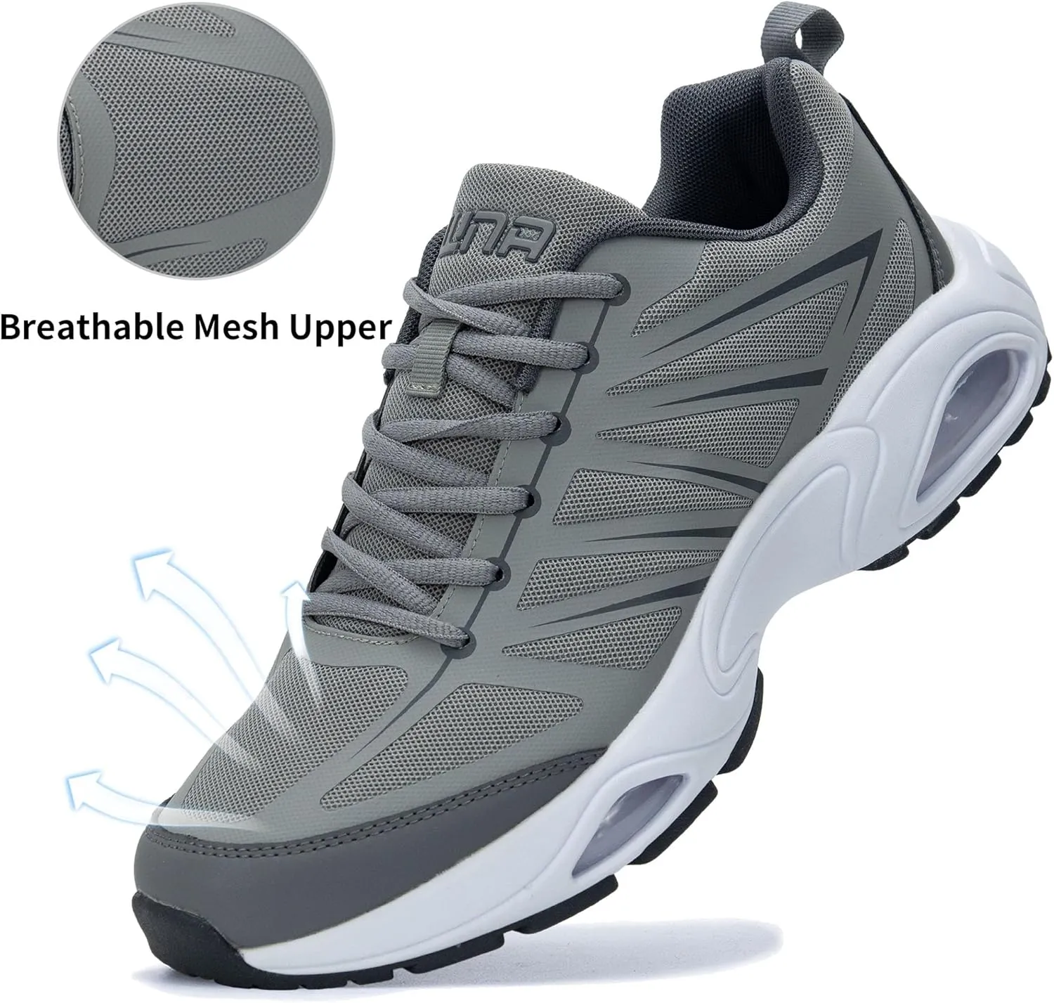 Mens Air Running Shoes Tennis Athletic Sneakers Lightweight Breathable Non Slip Walking Jogging Workout Gym Sports Footwear US 7-13