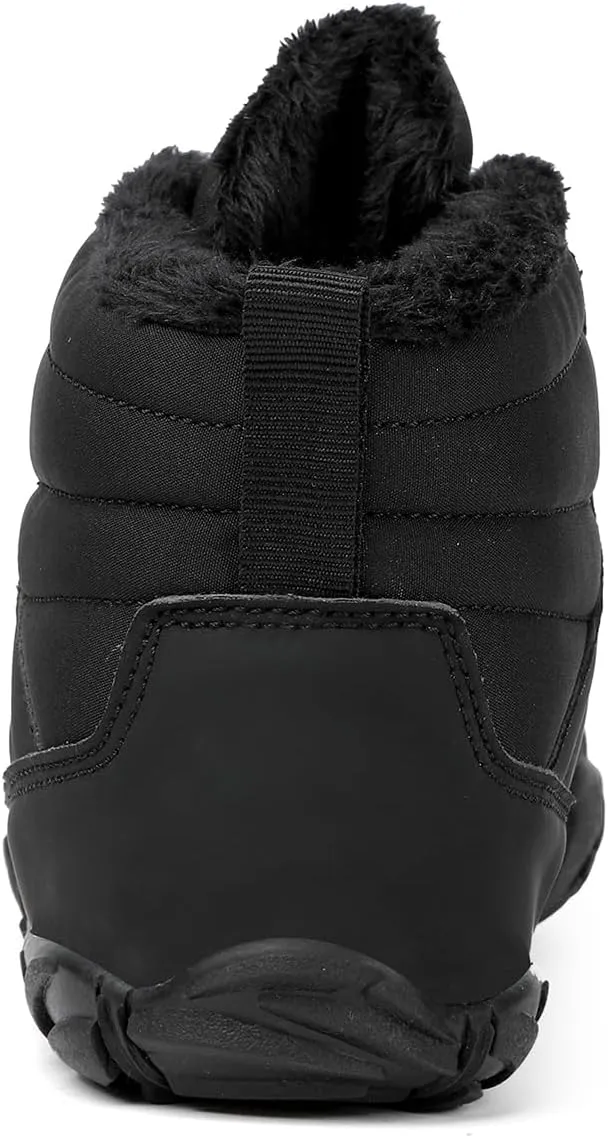 Men's & Womens Snow Boots Waterproof Warm Fur Lined Winter Hiking Boot Snow Sneakers Slip On Barefoot Shoes Wide Toe Box Shoes Zero Drop Shoes Men Women Ankle Booties Unisex Outdoor Shoes