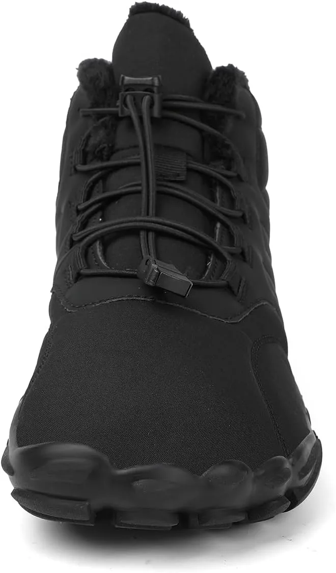 Men's & Womens Snow Boots Waterproof Warm Fur Lined Winter Hiking Boot Snow Sneakers Slip On Barefoot Shoes Wide Toe Box Shoes Zero Drop Shoes Men Women Ankle Booties Unisex Outdoor Shoes