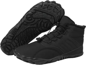 Men's & Womens Snow Boots Waterproof Warm Fur Lined Winter Hiking Boot Snow Sneakers Slip On Barefoot Shoes Wide Toe Box Shoes Zero Drop Shoes Men Women Ankle Booties Unisex Outdoor Shoes
