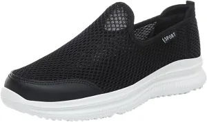 Men's Arch Support Shoes Mesh Shallow Mouth Slip On Loafers Lightweight Casual Shoes Wide Mens Sneaker Boot Size 8