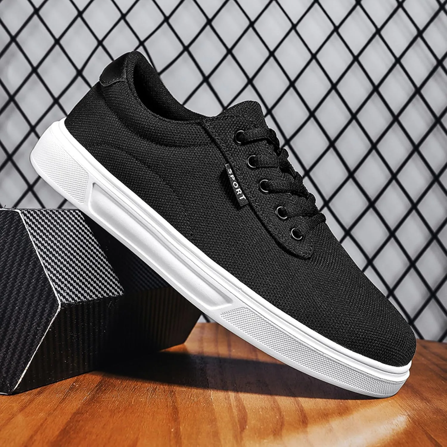 Men's Canvas Fashion Sneaker Low Top Shoes Classic Men's Canvas Sneakers Comfortable Walking Casual Lace up Tennis Shoes