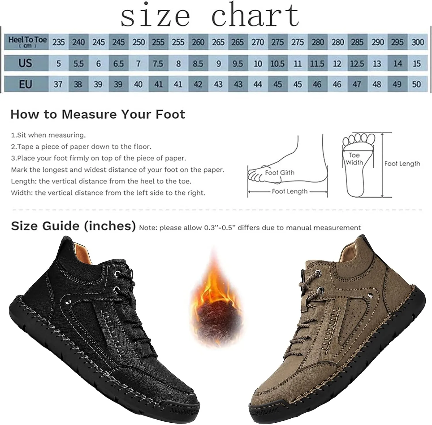 Mens Casual Loafers Shoes Ankle Chukka Boots Hand Stitching Mid top Soft Leather Lace-up Flats Oxford Walking Driving Shoes