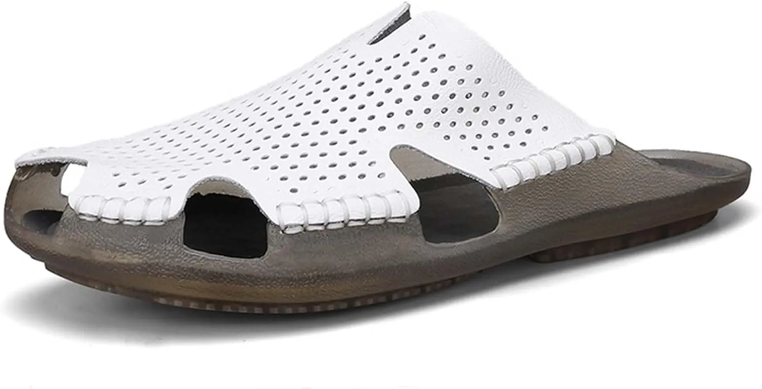 Men's Closed Toe Sandals Casual Slip On Sandals Comfortable Non-Slip Beach Fisherman Sandals Slippers Outdoor Sports Walking Sandals - Men's Large Size - 5-14 US Sizes