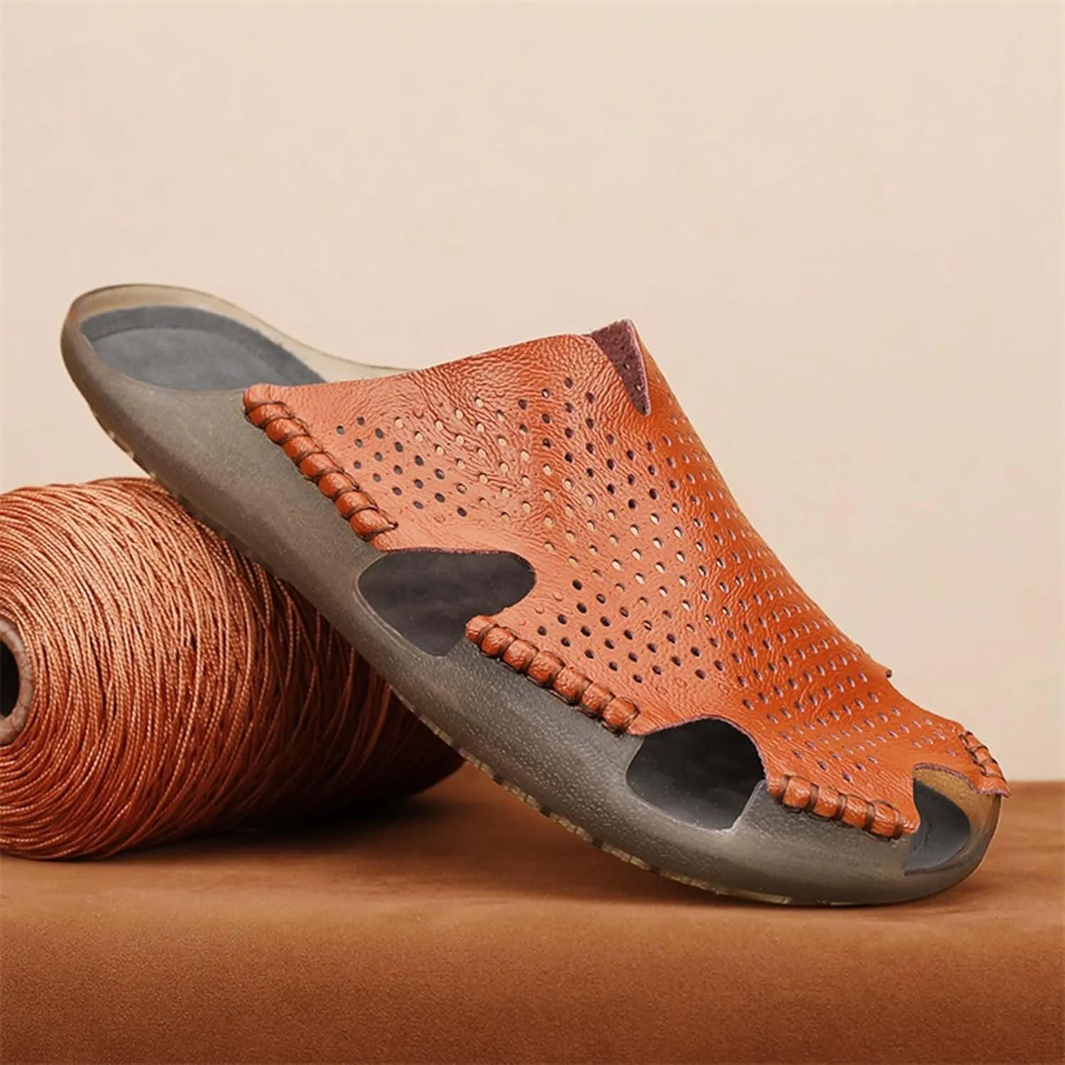 Men's Closed Toe Sandals Casual Slip On Sandals Comfortable Non-Slip Beach Fisherman Sandals Slippers Outdoor Sports Walking Sandals - Men's Large Size - 5-14 US Sizes