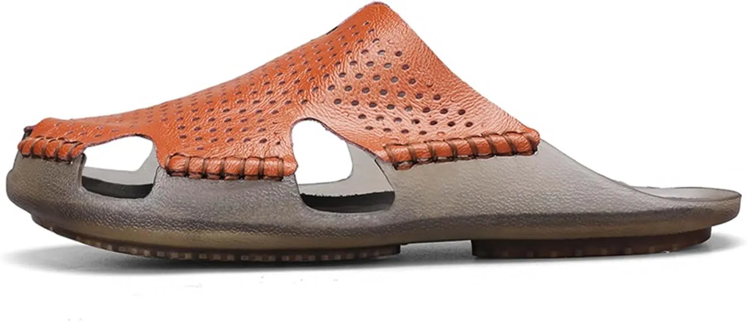 Men's Closed Toe Sandals Casual Slip On Sandals Comfortable Non-Slip Beach Fisherman Sandals Slippers Outdoor Sports Walking Sandals - Men's Large Size - 5-14 US Sizes