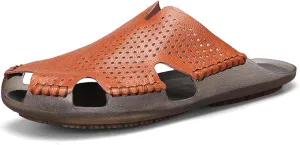 Men's Closed Toe Sandals Casual Slip On Sandals Comfortable Non-Slip Beach Fisherman Sandals Slippers Outdoor Sports Walking Sandals - Men's Large Size - 5-14 US Sizes