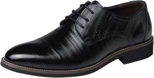 Mens Comfortable Business Casual Shoes Classical Style Shoes for Men Slip On PU Leather Low Rubber Sole Block Heel Work Mens Dress Shoes Men's Loafers Slip-Ons Casual