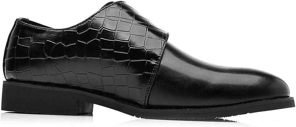 Mens Double Monk Strap Loafer，Men's Dress Loafers Slip-on Formal Shoes