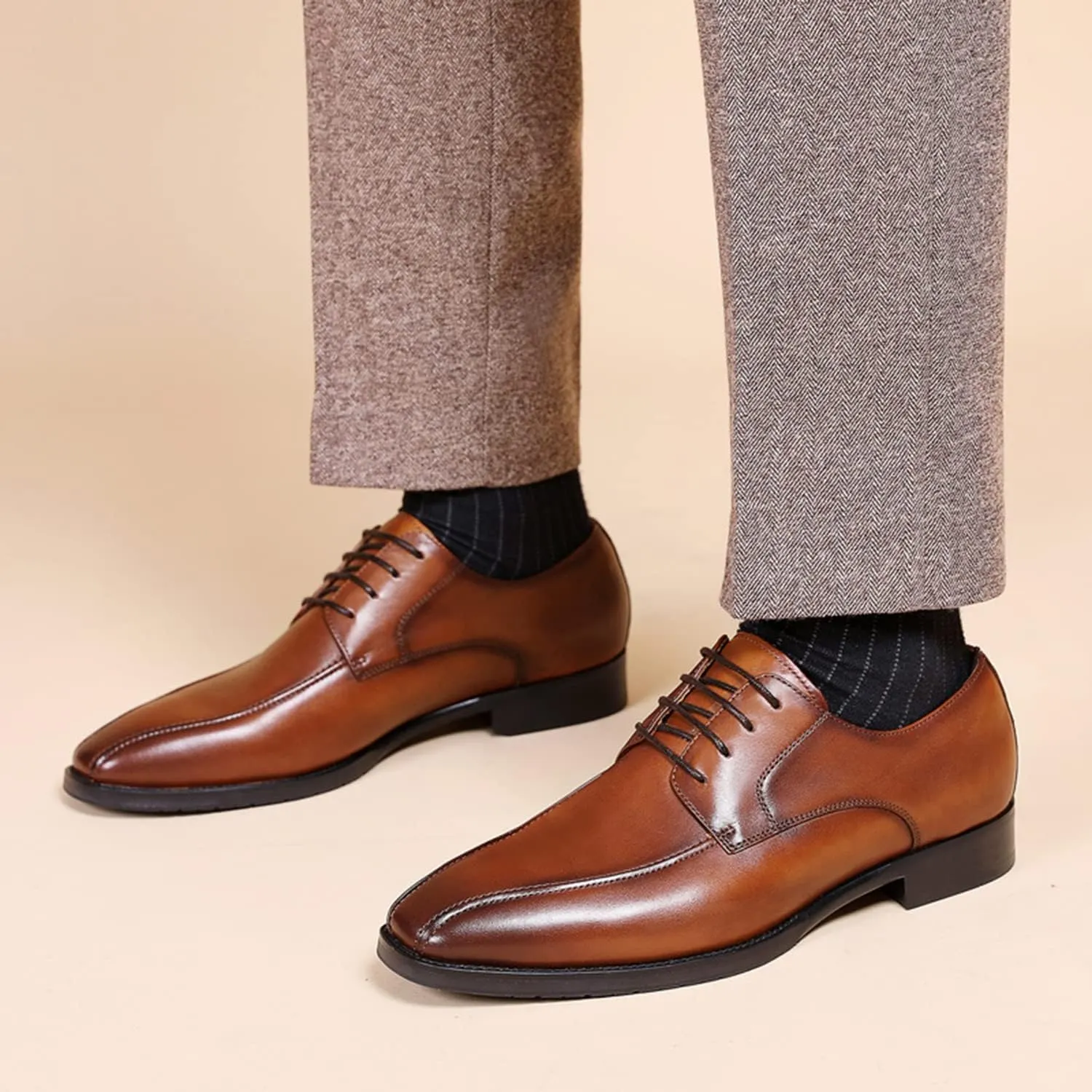 Men's Dress Oxford Formal Shoes Classic Lace-ups Comfort Business Wedding Derby Shoes for Men