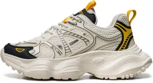 Men's Fashion Breathable Chunky Platform Lace-Up Sneakers Retro Non Slip Workout Sport Dad Shoes for Tennis Walking Driving Daily