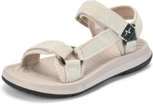 Mens Hiking Sandals with Arch Support - Cushion Sport Athletic Walking Sandles Outdoor Summer Comfortable Casual Waterproof Beach Water Sandal for Wide Feet