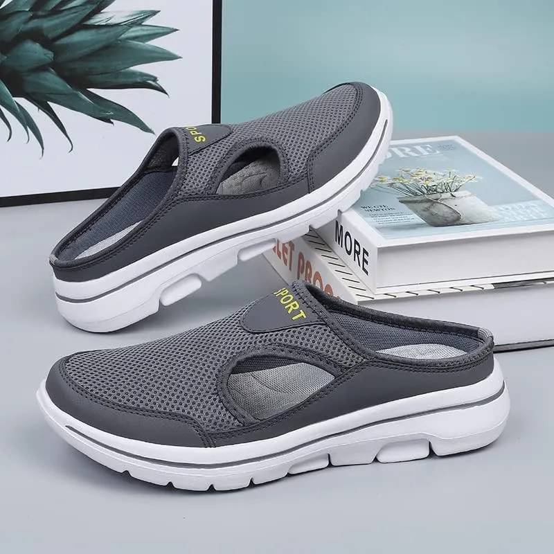 Men's House Slippers,Half Shoes For Men,Slip-on Mules,Slipons,Breathable mesh,Lightweight,Summer Shoe